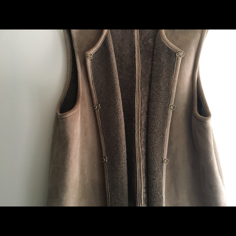 Ralph Lauren Shearling/Suede long vest